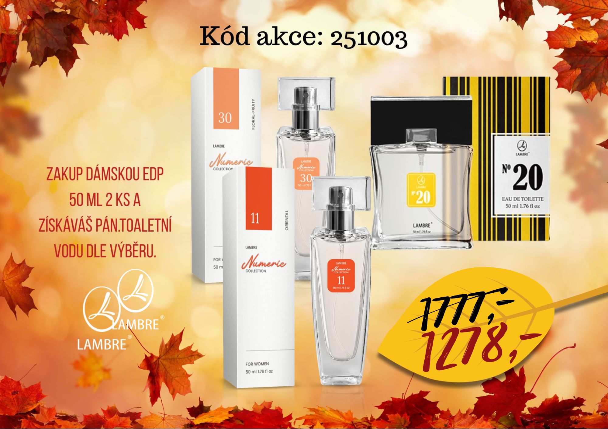 2x dámský EDP,50 ml + pánský EDT