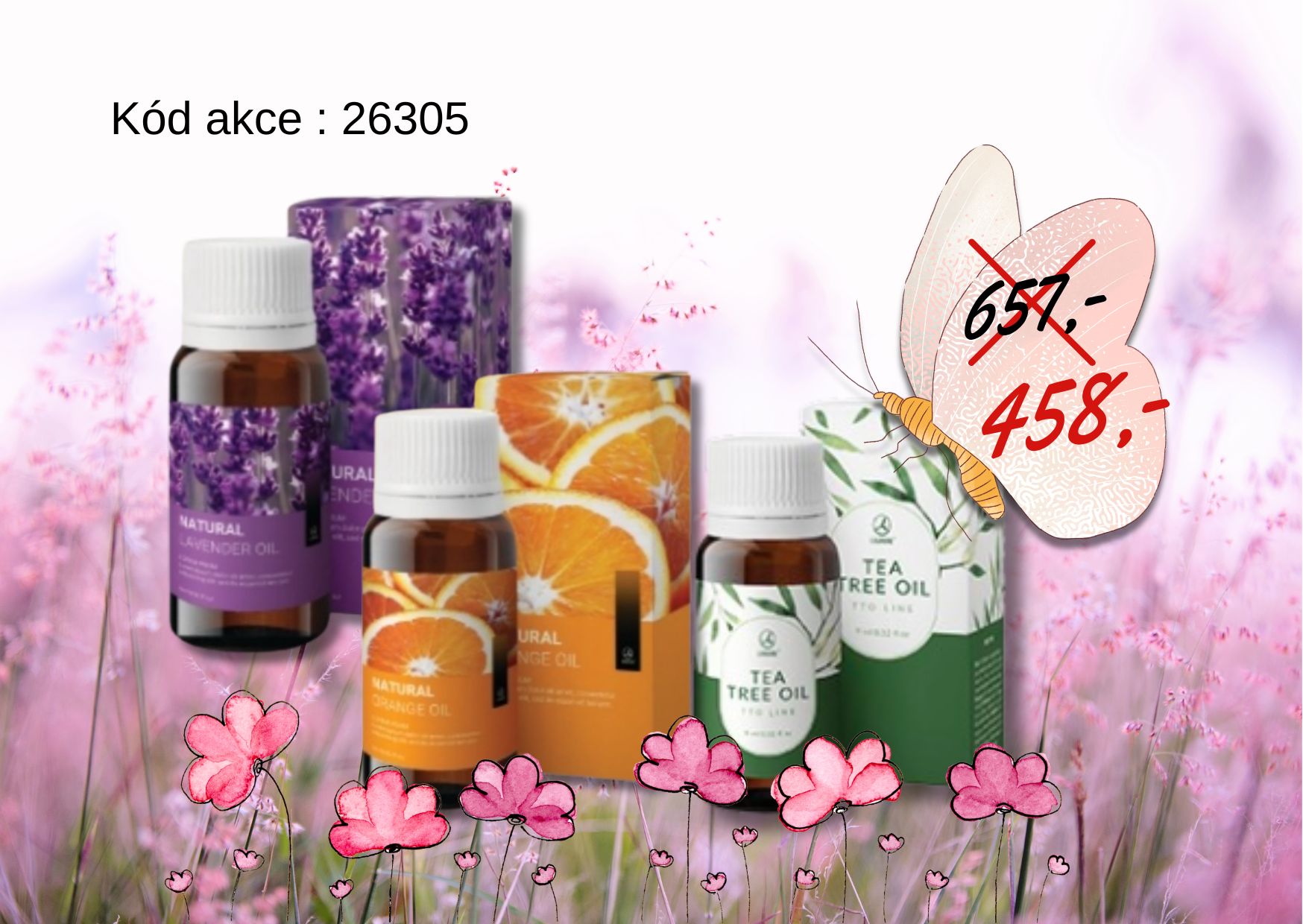 2+1 Pomerančový, levandulový, čajovníkový olej