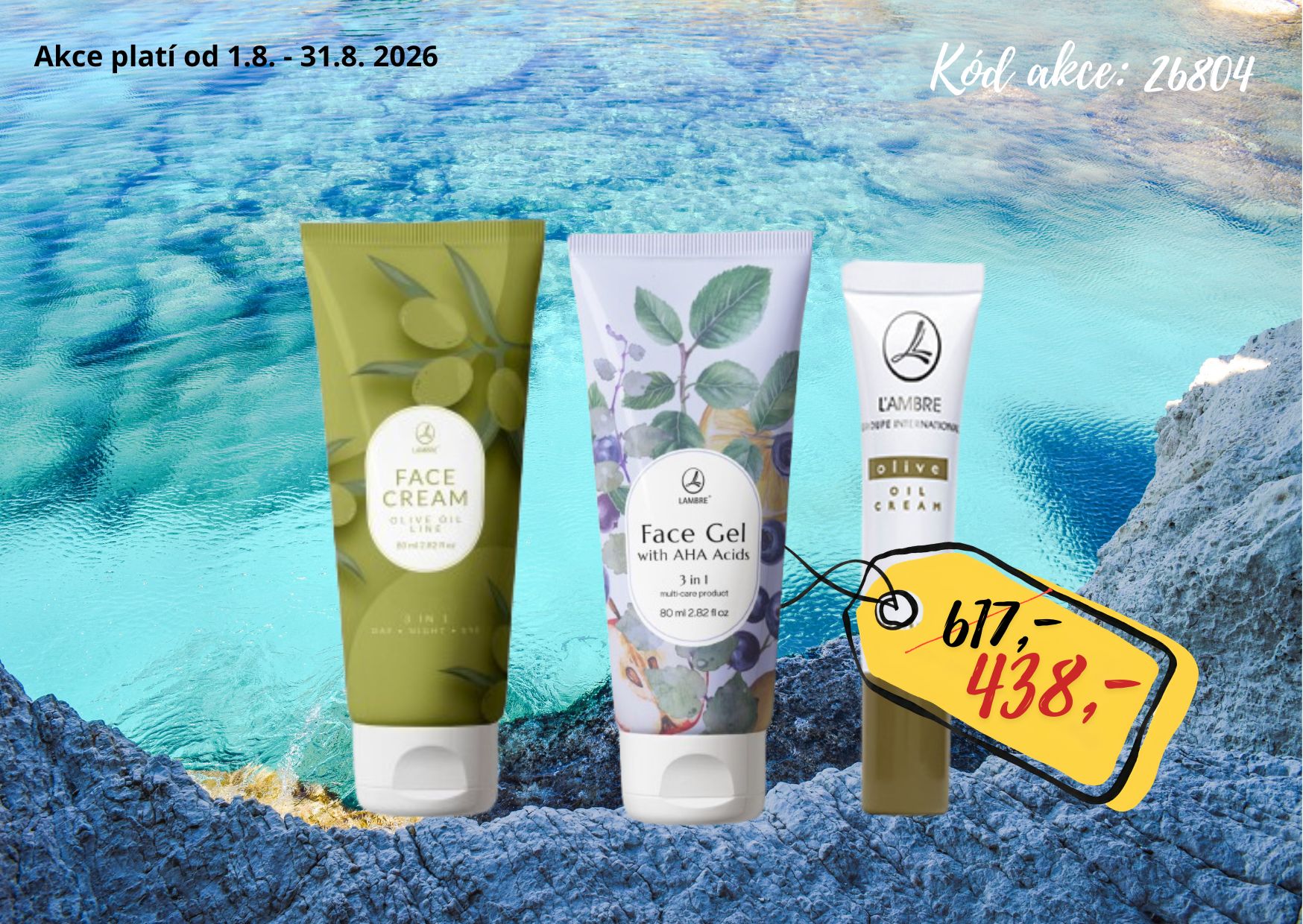 Oliva 3v1,Aha peeling+ oliva oční