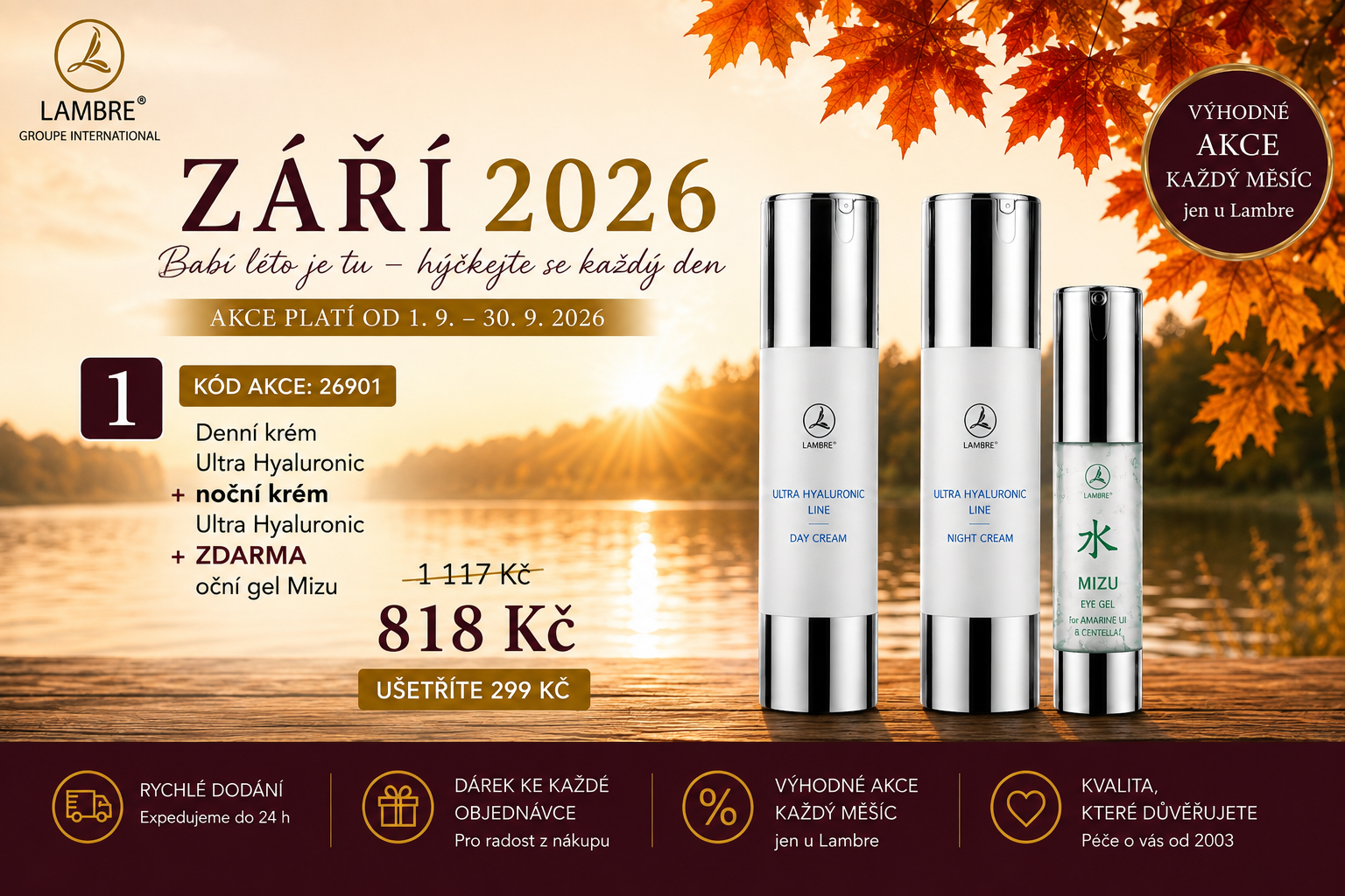 Hyaluronic denní, noční+ oční MIZU