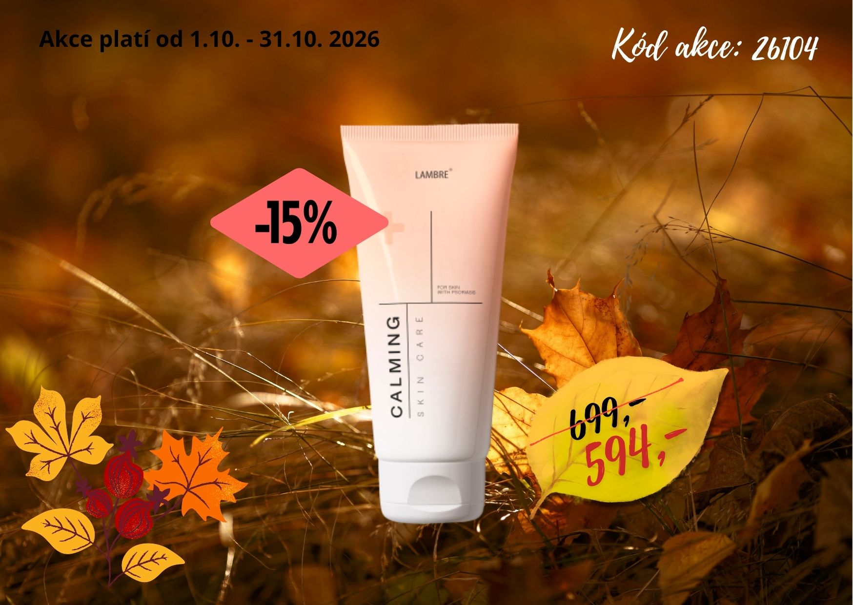 15% sleva! Calming Cream proti lupénce