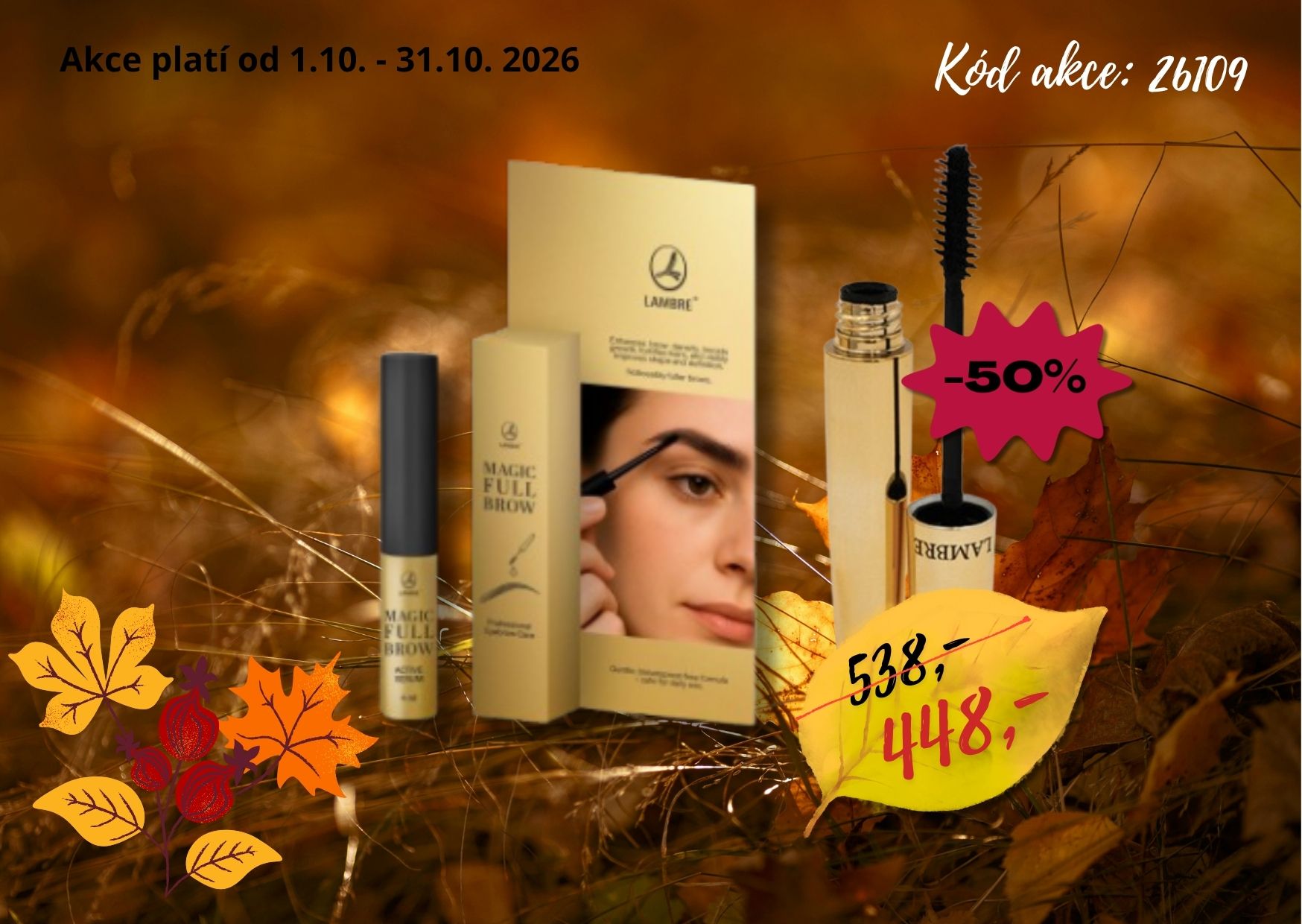 Sérum na obočí Magic + řasenka s 50% slevou