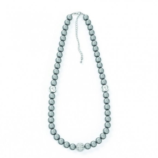 Náhrdelník s šedýmii perlami 46cm